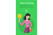 Cleaning Service Ad Card, Banner, Poster, Fier