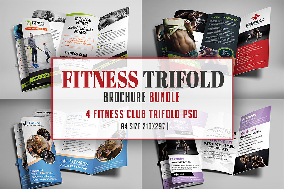 Fitness Trifold Brochures Bundle