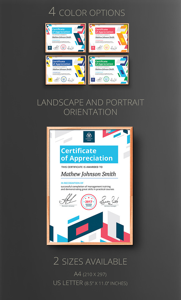 Modern multipurpose certificate in Stationery Templates - product preview 1
