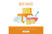 Best cheese banner. Natural Farm Food.