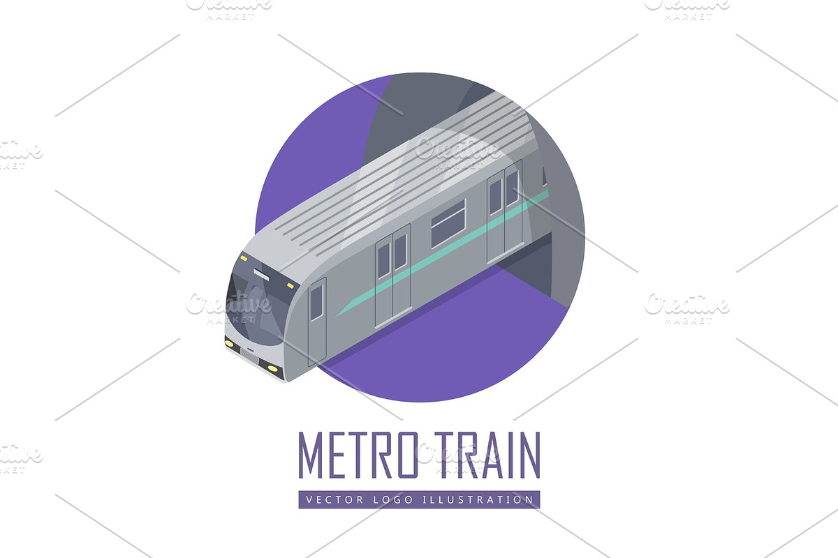 Speed train Vector Icon in Isometric Projection in Illustrations - product preview 8