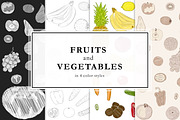 Fruits and vegetables collection