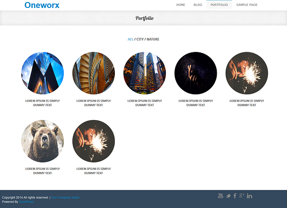 Oneworx in WordPress Portfolio Themes - product preview 1