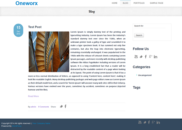 Oneworx in WordPress Portfolio Themes - product preview 2