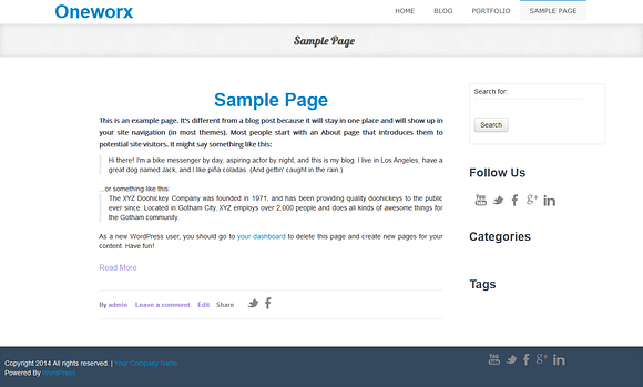 Oneworx in WordPress Portfolio Themes - product preview 3