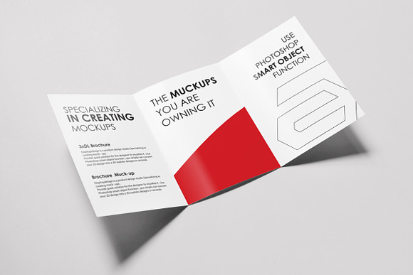 A4 or A5 Trifold Mockups in Print Mockups - product preview 4