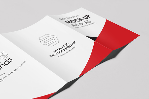 A4 or A5 Trifold Mockups in Print Mockups - product preview 9