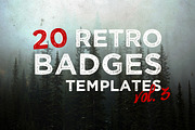 [vol. 3] 20 Retro Badges Templates