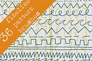 36 Fineline Pen Pattern Brushes