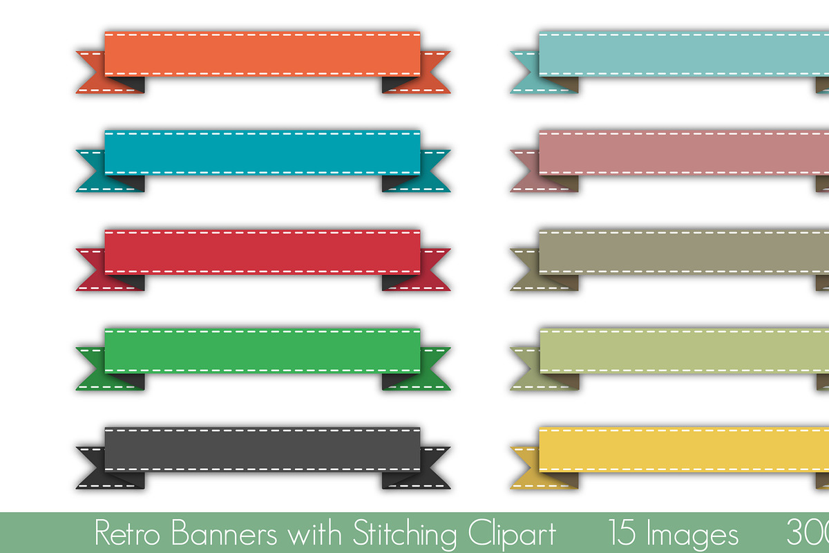 Retro Banners Vectors and Clipart in Objects - product preview 8