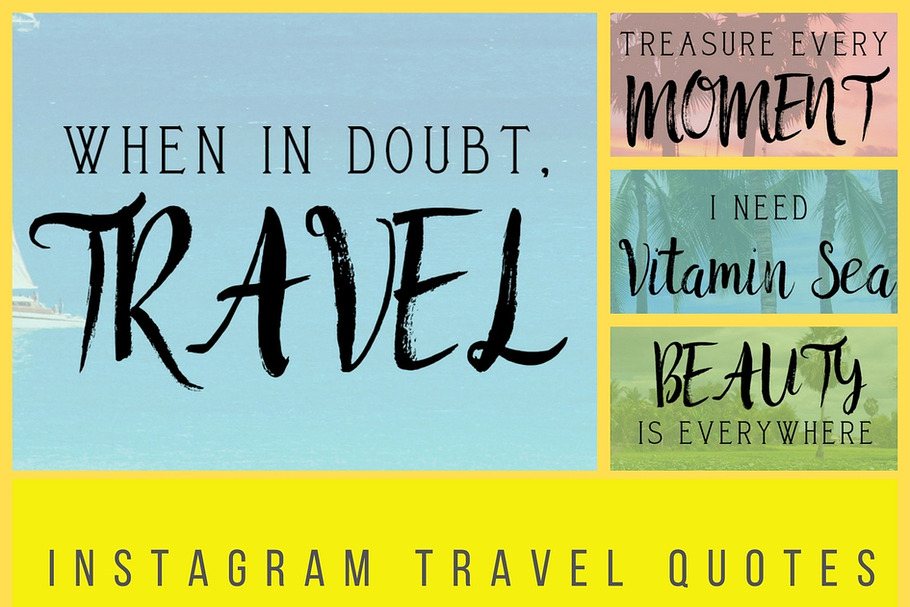 Instagram Travel Quotes Bundle in Graphics - product preview 8