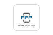 Mobile Application Icon. Flat Design.