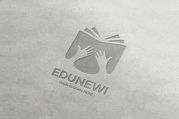 Vector of hand and book logo combination. Arm and library symbol or icon. Unique bookstore and support logotype design template. in Logo Templates - product preview 2