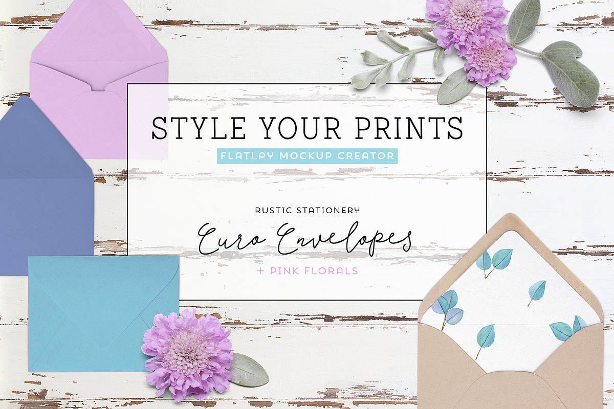 Floral Stationery Mockup Creator in Scene Creator Mockups - product preview 8