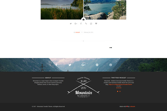 Mountain - Personal Tumblr Theme in Tumblr Themes - product preview 4