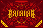 Barakah Layered Typeface + Extras