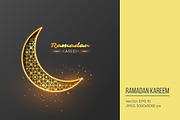 Ramadan Kareem glitter design.
