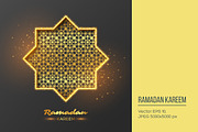 Ramadan Kareem glitter octagon.