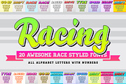 Awesome 20 Racing Fonts with Numbers