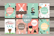 8 cute lovely design animal cards4#