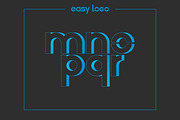 letter M N O P Q R logo alphabet