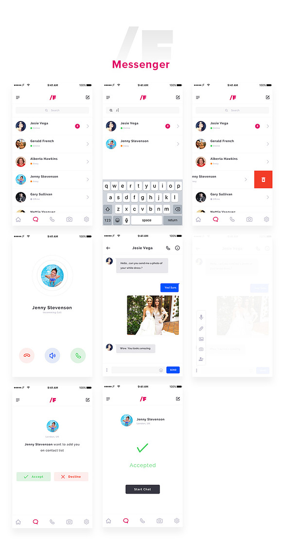 /F Fashion App UI Kit in Templates - product preview 3