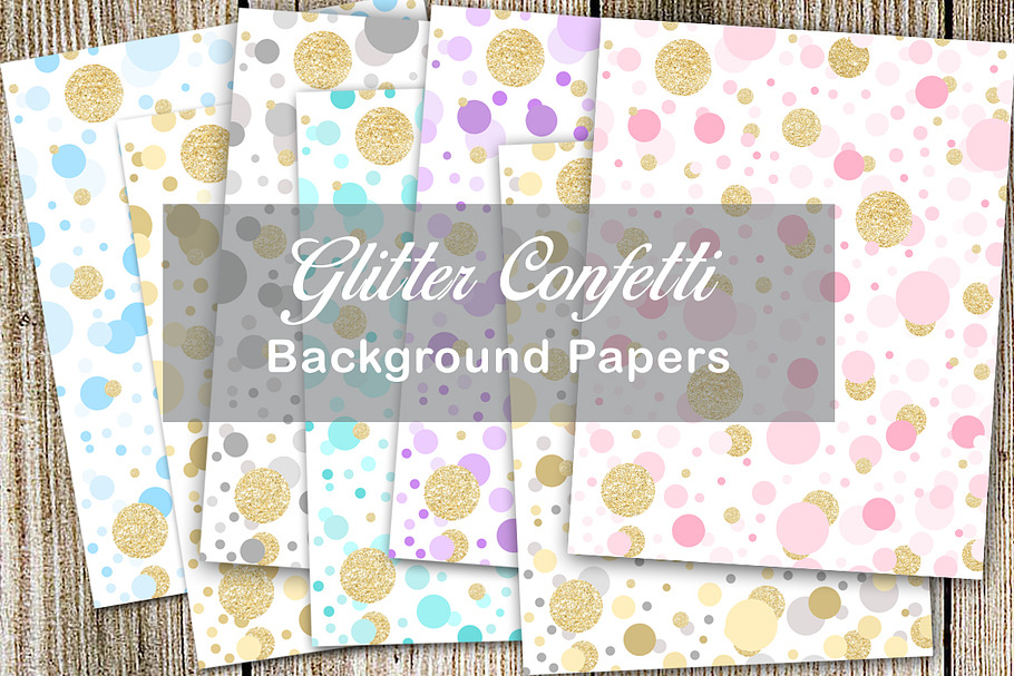 Glitter Confetti Background Papers in Textures - product preview 8