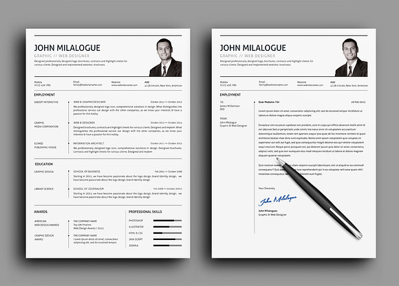 Resume CV Cover Letter in Letter Templates - product preview 1