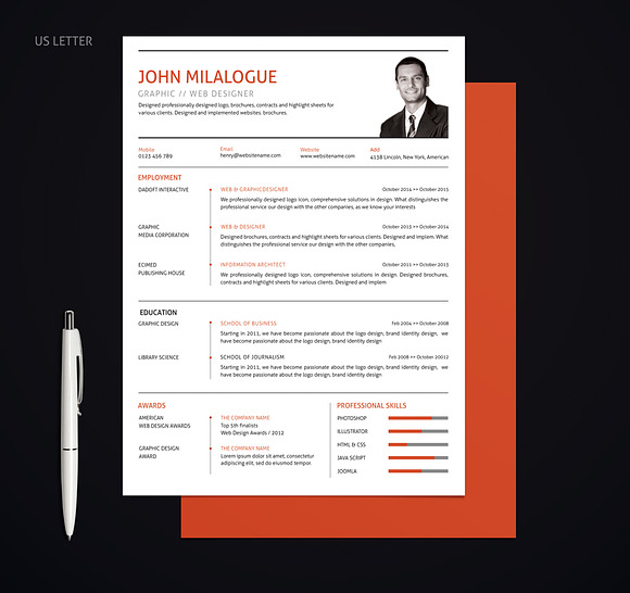 Resume CV Cover Letter in Letter Templates - product preview 2