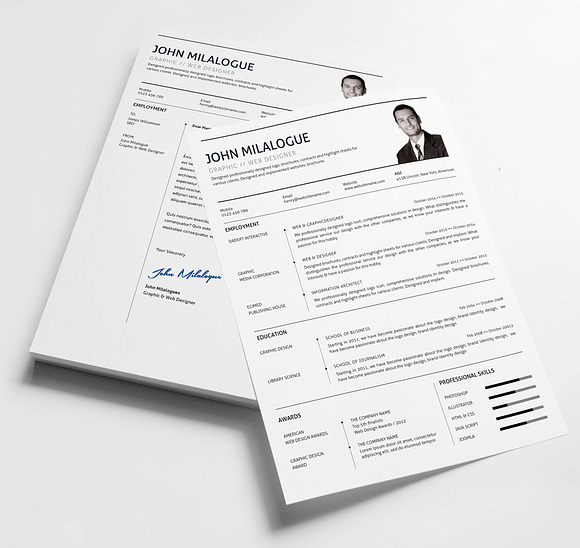 Resume CV Cover Letter in Letter Templates - product preview 3