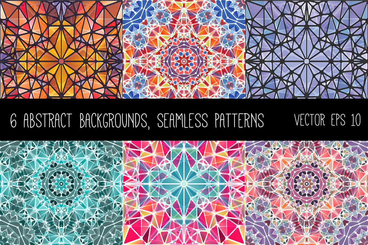 6 Abstract Backgrounds in Patterns - product preview 8