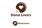Donut Lovers Logo template