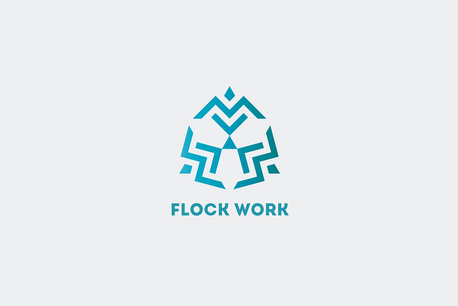 Flock Work Logo Template in Logo Templates - product preview 8