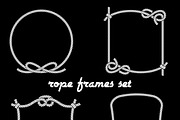 Rope Frames on Black Background