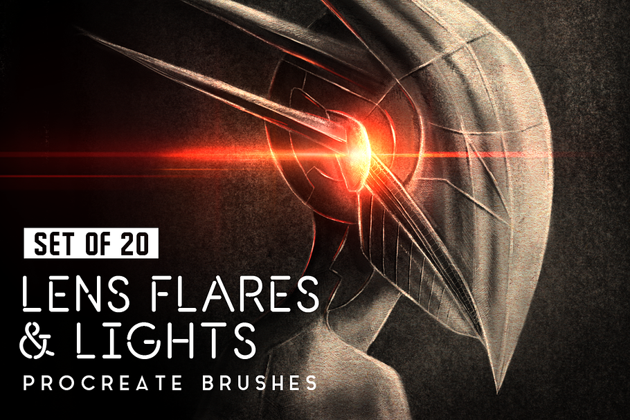 Lens flares Procreate brushes
