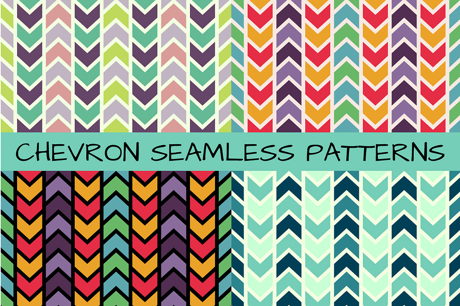 4 Chevron seamless patterns in Patterns - product preview 8