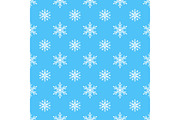 Snowflake vector seamless pattern.