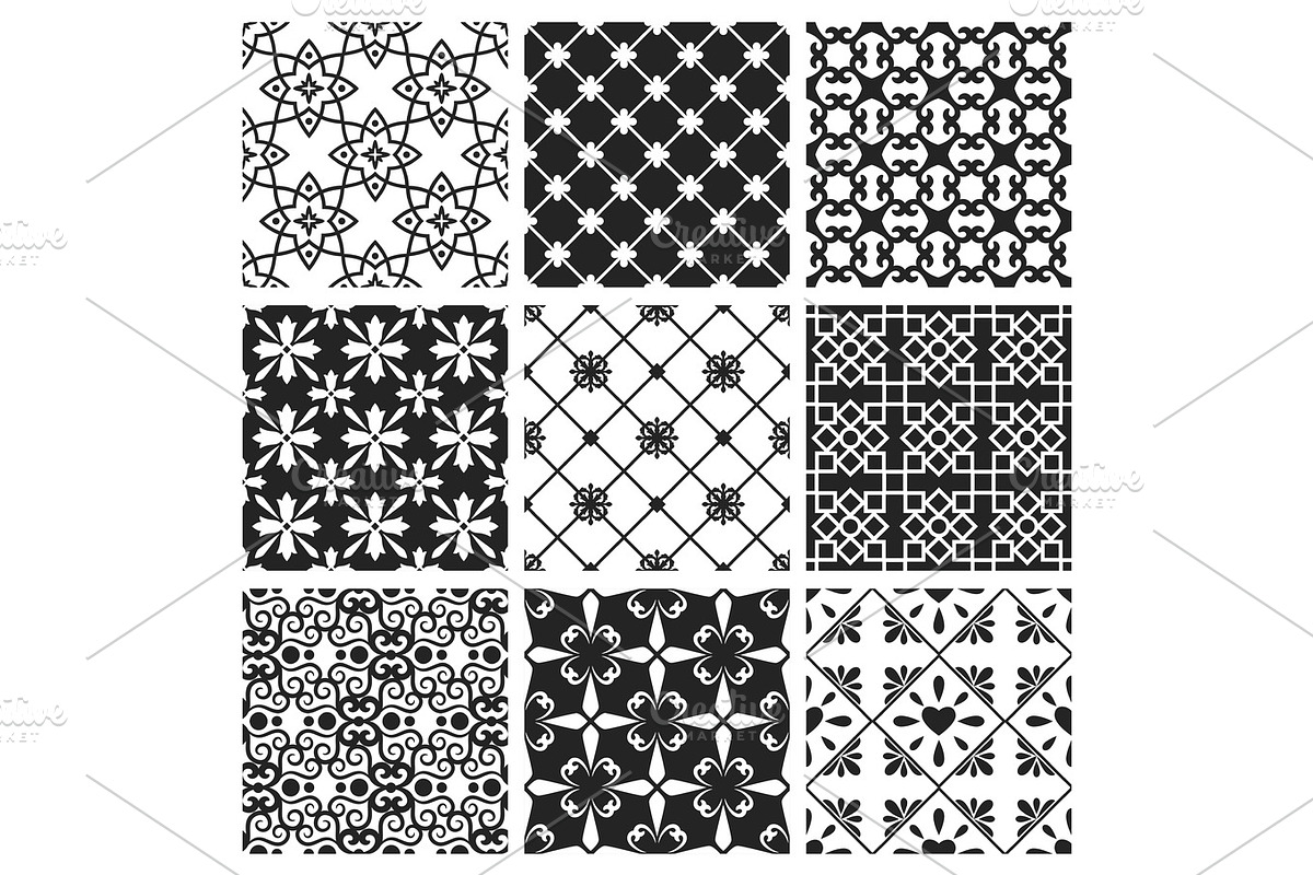 Interior moroccan design black ceramic set in Illustrations - product preview 8