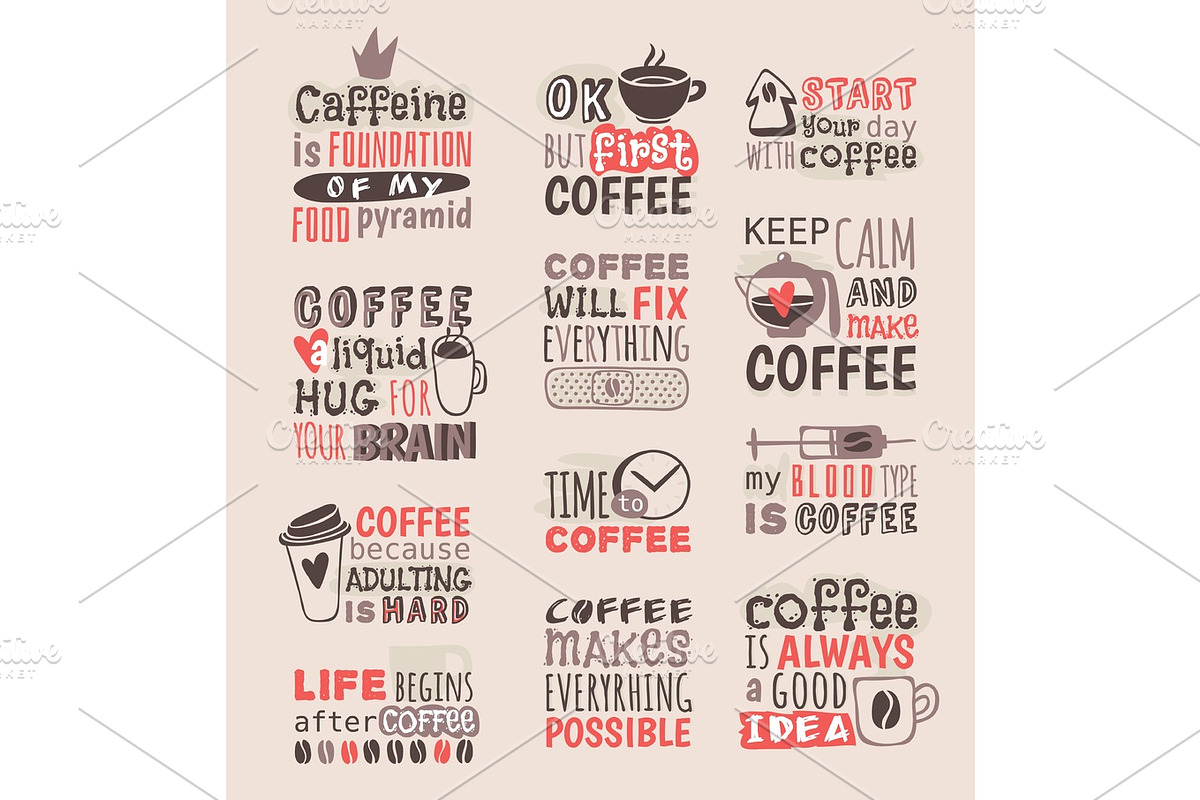 Hand drawn coffee badge vector. in Illustrations - product preview 8