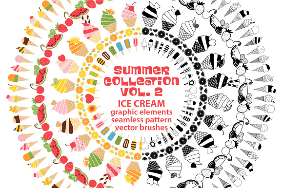 SUMMER COLLECTION Vol. 2 Ice Cream in Photoshop Brushes - product preview 8