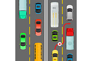 Overtaking in Dense Traffic Flow Vector Diagram