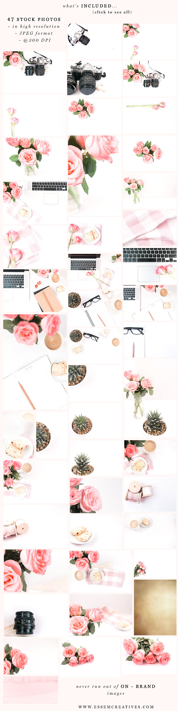 Pink Gold Black Stock Photos Bundle in Product Mockups - product preview 3