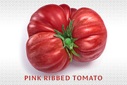 Pink ribbed tomato