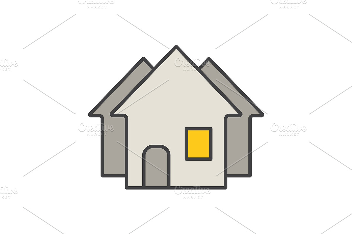 Real estate market color icon in Graphics - product preview 8