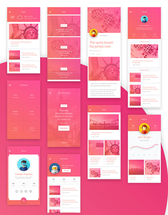 Material Design Mobile UI Kit in UI Kits and Libraries - product preview 8