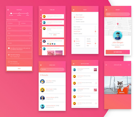 Material Design Mobile UI Kit in UI Kits and Libraries - product preview 12