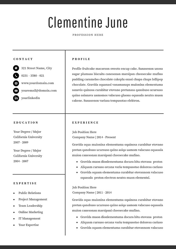 Resume Template in Resume Templates - product preview 3