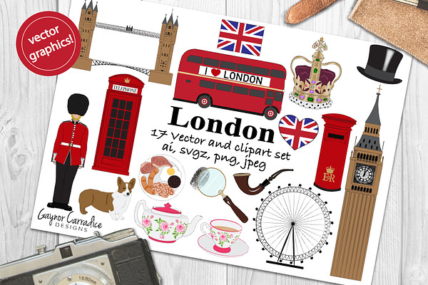 London Clipart and Vector set