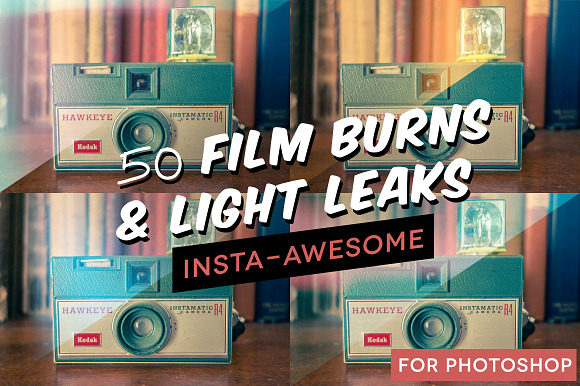 50+ Film Burns & Light Leaks in Textures - product preview 3