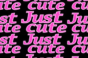 Neon Just Cute Letters Seamless Pattern